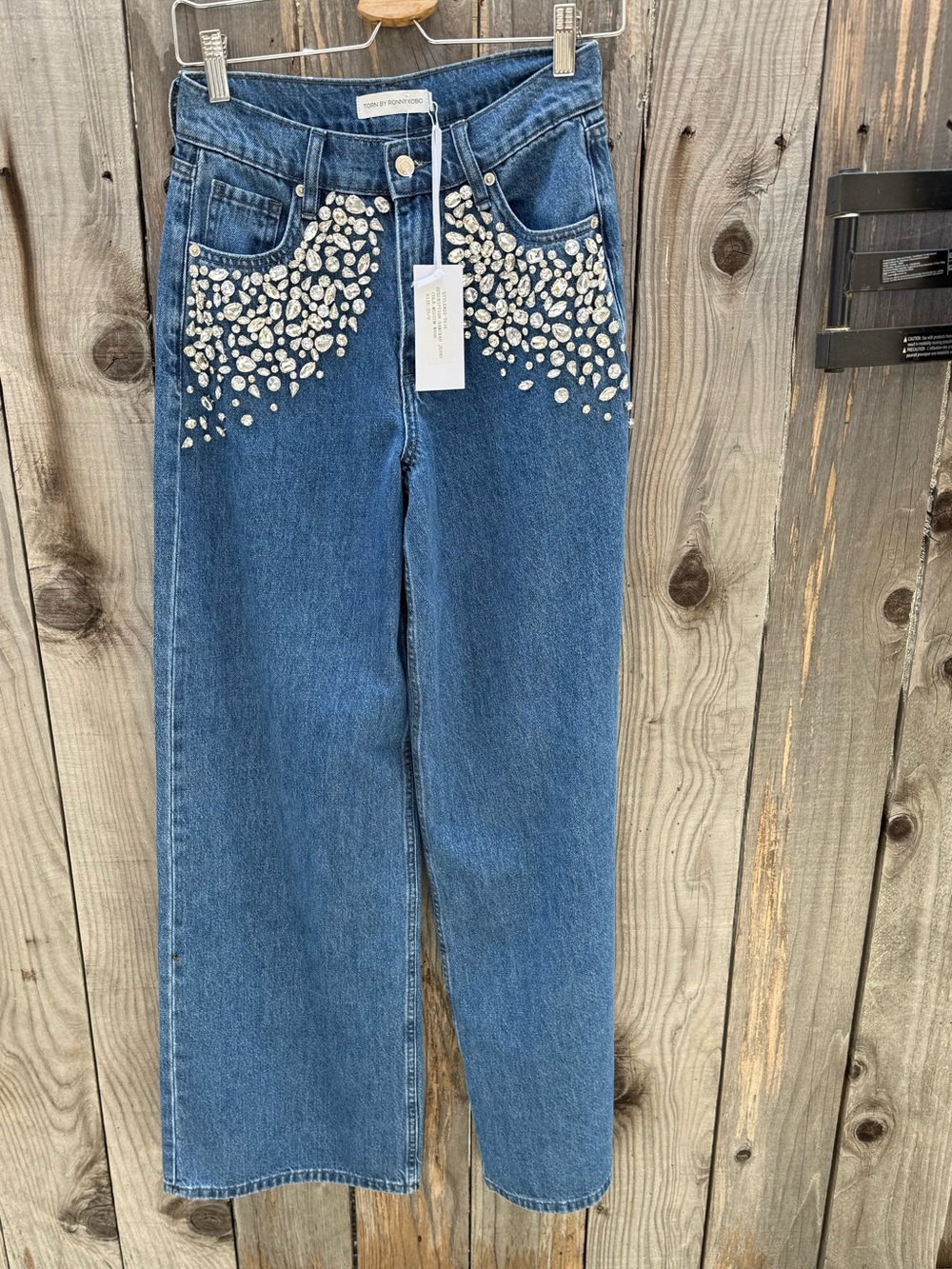 Torn by Bonny Kobo Samirah Embellished wide leg jeans - Picture 2 of 5